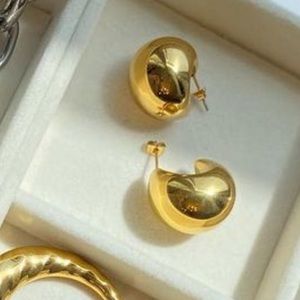 Water proof. Ocean safe gold earrings